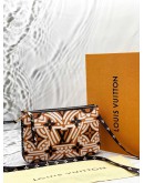 (LIKE NEW) LOUIS VUITTON CRAFTY POCHETTE DOUBLE ZIP IN MULTICOLOR MONOGRAM GIANT CANVAS -FULL SET-