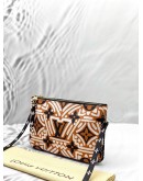 (LIKE NEW) LOUIS VUITTON CRAFTY POCHETTE DOUBLE ZIP IN MULTICOLOR MONOGRAM GIANT CANVAS -FULL SET-