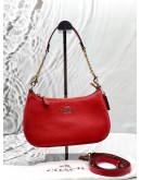 (LIKE NEW) COACH TERI SHOULDER BAG IN MIAMI RED LEATHER 