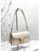 (LIKE NEW) COACH TABBY 20 SHOULDER BAG IN WHITE LEATHER -FULL SET-