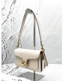 (LIKE NEW) COACH TABBY 20 SHOULDER BAG IN WHITE LEATHER -FULL SET-