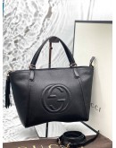 GUCCI SOHO TOTE BAG IN BLACK LEATHER- FULL SET-