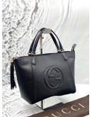 GUCCI SOHO TOTE BAG IN BLACK LEATHER- FULL SET-