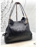 COACH MADISON PHOEBE SHOULDER BAG IN BLACK LEATHER