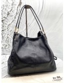 COACH MADISON PHOEBE SHOULDER BAG IN BLACK LEATHER
