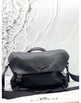 COACH RIVINGTON BIKE BAG IN BLACK LEATHER