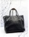 PRADA SHOPPING TOTE BAG IN BLACK VITELLO DAINO LEATHER