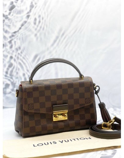 LOUIS VUITTON CROISETTE BAG IN BROWN DAMIER EBENE CANVAS