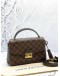 LOUIS VUITTON CROISETTE BAG IN BROWN DAMIER EBENE CANVAS
