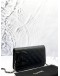 (LIKE NEW) CHANEL CAMBON LINE WALLET ON CHAIN IN BLACK LAMBSKIN WITH PATENT LEATHER -FULL SET-