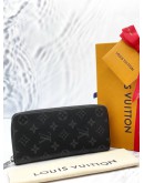 LOUIS VUITTON ZIPPY WALLET IN BLACK MONOGRAM ECLIPSE CANVAS -FULL SET-