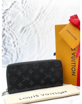 LOUIS VUITTON ZIPPY WALLET IN BLACK MONOGRAM ECLIPSE CANVAS -FULL SET-