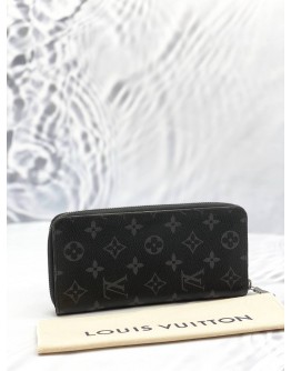 LOUIS VUITTON ZIPPY WALLET IN BLACK MONOGRAM ECLIPSE CANVAS -FULL SET-