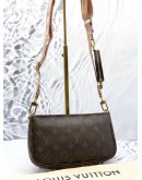 (CLEAR STOCK) LOUIS VUITTON MULTI POCHETTE ACCESSOIRES IN BROWN MONOGRAM CANVAS -FULL SET- 
