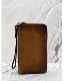 BERLUTI TALI CALLIGRAPHY SCRITTO LONG WALLET IN BROWN LEATHER