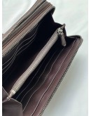 BERLUTI TALI CALLIGRAPHY SCRITTO LONG WALLET IN BROWN LEATHER