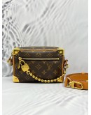 2026 MICROCHIP LOUIS VUITTON MINI SOFT TRUNK IN BROWN MONOGRAM ARCHIVE CANVAS 