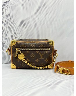 2026 MICROCHIP LOUIS VUITTON MINI SOFT TRUNK IN BROWN MONOGRAM ARCHIVE CANVAS 