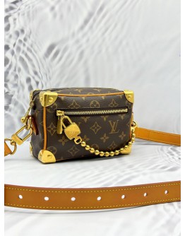 2026 MICROCHIP LOUIS VUITTON MINI SOFT TRUNK IN BROWN MONOGRAM ARCHIVE CANVAS 