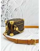 2026 MICROCHIP LOUIS VUITTON MINI SOFT TRUNK IN BROWN MONOGRAM ARCHIVE CANVAS 
