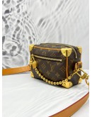 2026 MICROCHIP LOUIS VUITTON MINI SOFT TRUNK IN BROWN MONOGRAM ARCHIVE CANVAS 