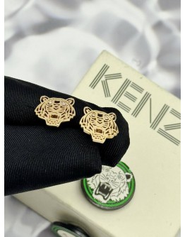 KENZO TIGER EARRINGS IN GOLD PLATED -FULL SET-