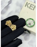KENZO TIGER EARRINGS IN GOLD PLATED -FULL SET-