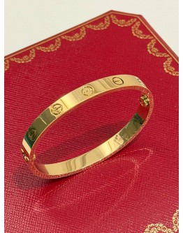 (UNUSED) 2022 CARTIER LOVE BRACELET SIZE 15 IN 18K 750 YELLOW GOLD -FULL SET-