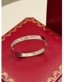 (UNUSED) 2020 CARTIER LOVE BRACELET SIZE 15 IN 18K 750 WHITE GOLD WITH DIAMONDS -FULL SET-