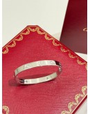 (UNUSED) 2020 CARTIER LOVE BRACELET SIZE 15 IN 18K 750 WHITE GOLD WITH DIAMONDS -FULL SET-
