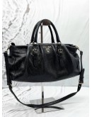 PRADA SHOULDER BAG IN BLACK SHINE LEATHER