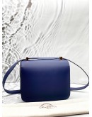 2021 HERMES CONSTANCE 24 CROSSBODY BAG IN BLEU ENCRE EPSOM LEATHER -FULL SET-