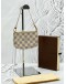 LOUIS VUITTON MINI POCHETTE ACCESSOIRES IN WHITE DAMIER AZUR CANVAS -FULL SET- 