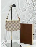 LOUIS VUITTON MINI POCHETTE ACCESSOIRES IN WHITE DAMIER AZUR CANVAS -FULL SET- 