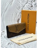 LOUIS VUITTON SARAH WALLET IN BROWN MONOGRAM REVERSE CANVAS -FULL SET- 