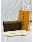 LOUIS VUITTON SARAH WALLET IN BROWN MONOGRAM REVERSE CANVAS -FULL SET- 