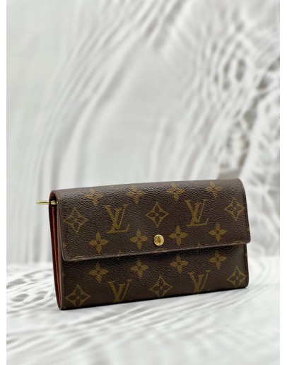 (LIKE NEW) LOUIS VUITTON SARAH WALLET IN BROWN MONOGRAM CANVAS