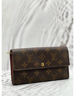 (LIKE NEW) LOUIS VUITTON SARAH WALLET IN BROWN MONOGRAM CANVAS