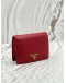 PRADA COMPACT WALLET IN PINK LEATHER