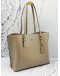 COACH MOLLIE TOTE BAG IN BEIGE EMBOSSED LEATHER 