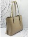 COACH MOLLIE TOTE BAG IN BEIGE EMBOSSED LEATHER 