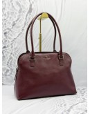 KATE SPADE GREENE STREET MARIELLA SHOULDER BAG IN BURGUNDY LEATHER 