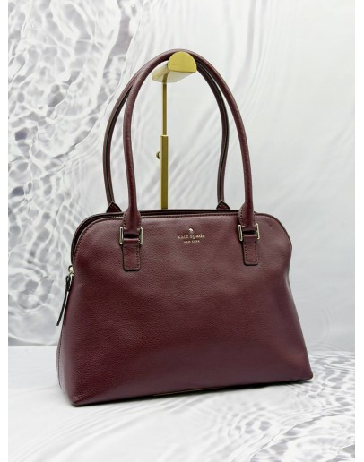 KATE SPADE GREENE STREET MARIELLA SHOULDER BAG IN BURGUNDY LEATHER 