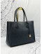 MICHAEL KORS MERCER ACCORDION TOTE BAG IN DARK BLUE LEATHER 