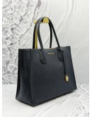 MICHAEL KORS MERCER ACCORDION TOTE BAG IN DARK BLUE LEATHER 