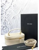 (LIKE NEW) YSL SAINT LAURENT GABY VANITY MINI BAG IN OFF WHITE LAMBSKIN LEATHER -FULL SET-