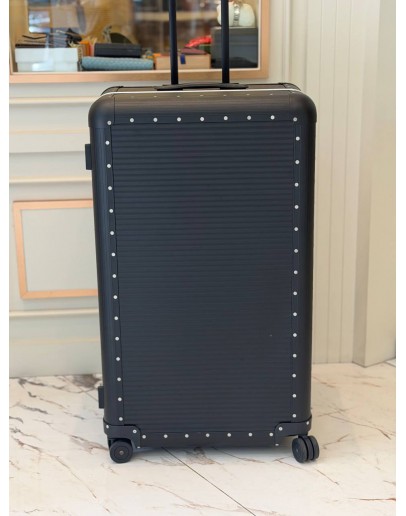 (LIKE NEW) FPM MILANO BANK SPINNER LUGGAGE IN BLACK ALUMINUM