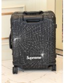 (LIKE NEW) SUPREME X RIMOWA CABIN PLUS LUGGAGE IN BLACK WITH WHITE ALUMINUM