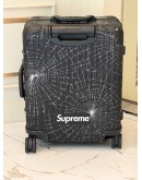 (LIKE NEW) SUPREME X RIMOWA CABIN PLUS LUGGAGE IN BLACK WITH WHITE ALUMINUM