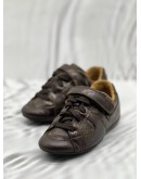 LOUIS VUITTON KIDS GLOBE TROTTER SNEAKERS SIZE 26 IN BROWN MONOGRAM CANVAS WITH LEATHER